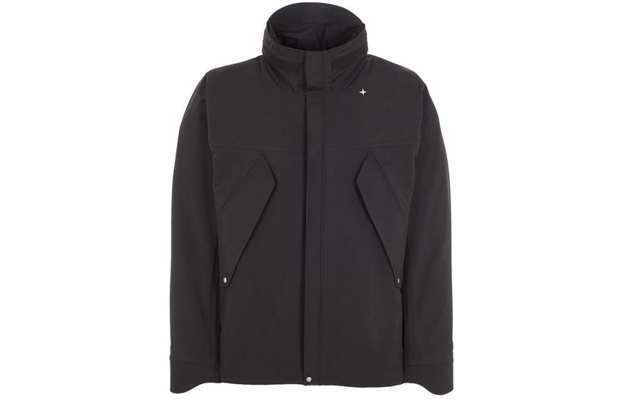 Stone Island SS24 Stellina Star Embroidery Nylon Jacket Black 8015430G1-V0029