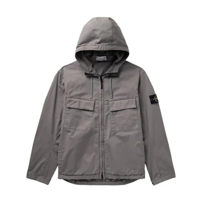 STONE ISLAND SS24 Supima Cotton Casual Gray Zip Hoodie Jacket for Men. 801542610-V0092