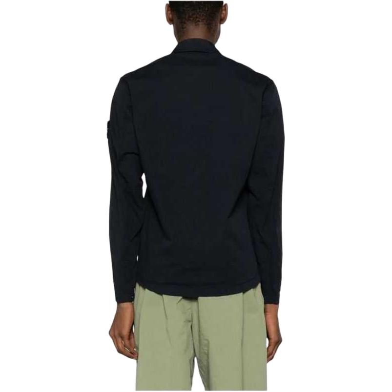 STONE ISLAND SS24 Supima Cotton Chest Pocket Zip Jacket Navy Blue 801510210-V0020 圖 4