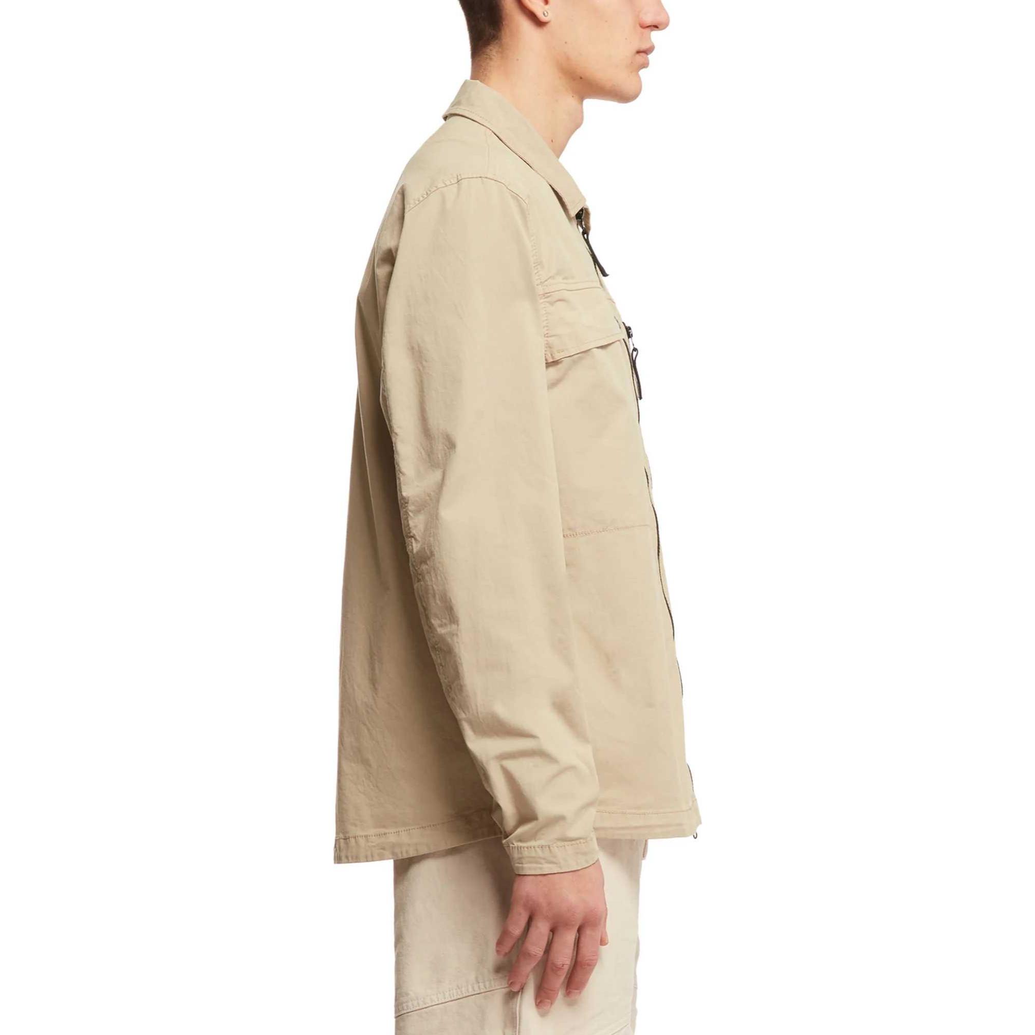 Stone Island SS24 Supima Cotton Sand Color Zip Pocket Jacket for Men 801510210-V0095 圖 6