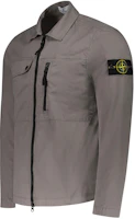 Shop Stone Island SS24 Supima 棉質拉鍊口袋長袖外套 淡灰色 男款 801510210-V0092