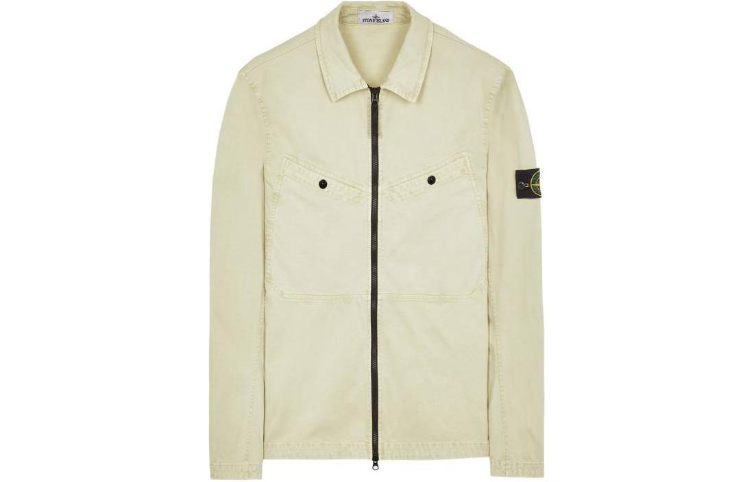 Stone Island SS24 Vintage Washed Double Pocket Beige Jacket Menswear 801510104-V0151