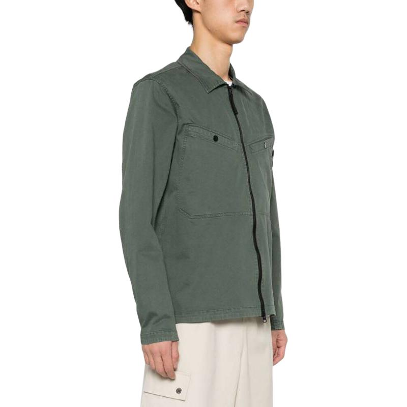STONE ISLAND SS24 Vintage Washed Double Pocket Green Jacket for Men. 801510104-V0159 圖 5