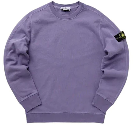 Stone Island SS24 Vintage Washed Logo Crewneck Long Sleeve Sweatshirt Purple 801566060-V0147 Buy Stone Island SS24 Vintage Washed Logo Crewneck Long Sleeve Sweatshirt Purple 801566060-V0147