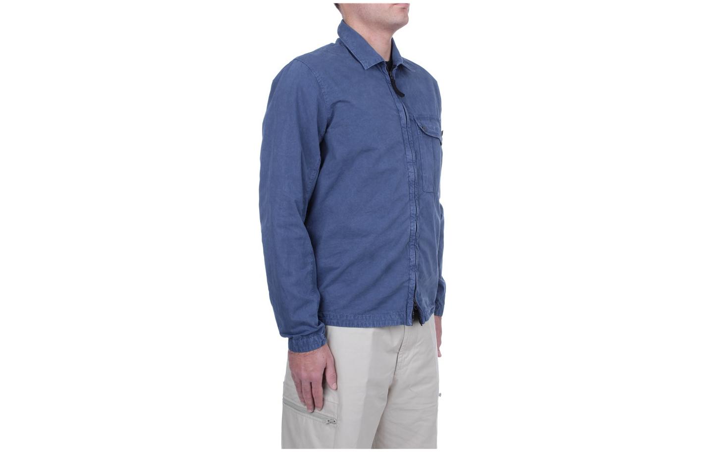 STONE ISLAND SS24 Washed Cotton Zip-Up Shirt Jacket Navy Blue  Casual Jacket 8015119WN-V0124 圖 4