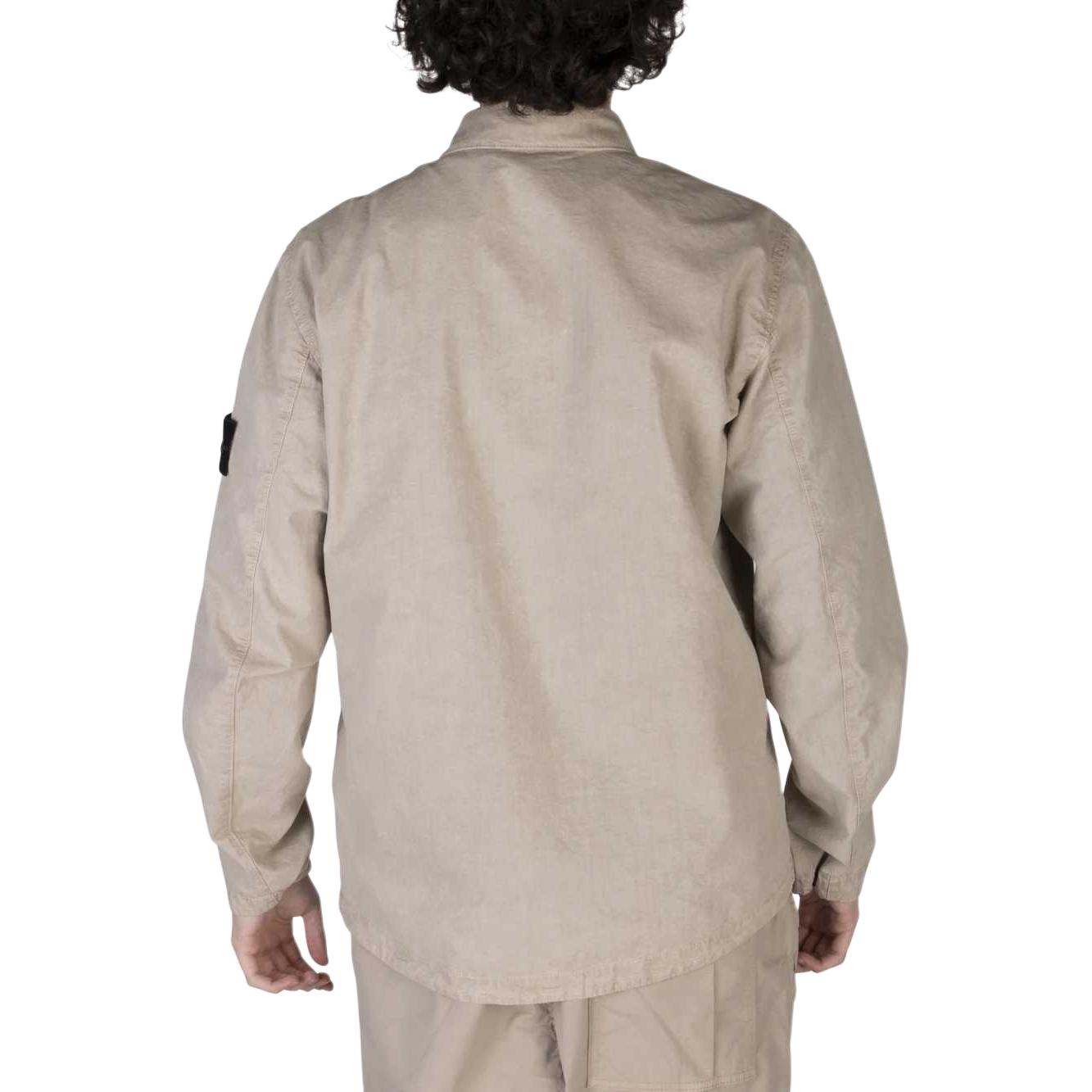 Stone Island SS24 Washed Cotton Zip-Up Shirt Jacket Khaki  Fashion Wear 8015119WN-V0195 圖 6