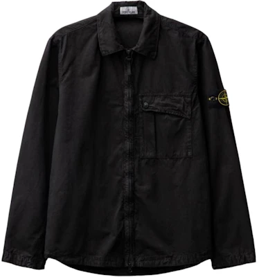 Stone Island SS24 Washed Logo Cotton Zip Pocket Long Sleeve Jacket Black . 8015119WN-V0129 Buy Stone Island SS24 Washed Logo Cotton Zip Pocket Long Sleeve Jacket Black . 8015119WN-V0129