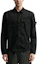 Shop Stone Island SS24 Washed Logo Cotton Zip Pocket Long Sleeve Jacket Black . 8015119WN-V0129