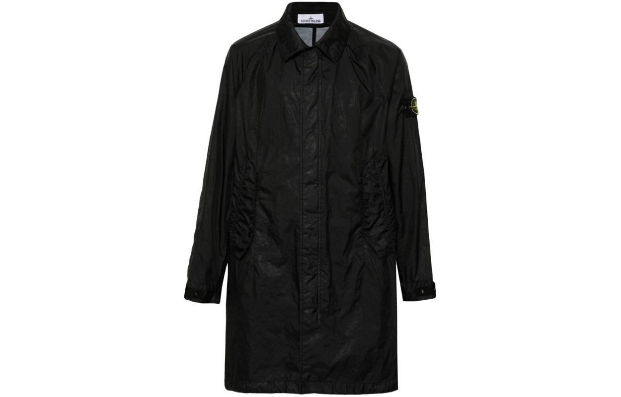 Stone Island SS24 Waterproof Lightweight Windbreaker Jacket Black Mens 801570323-V0029