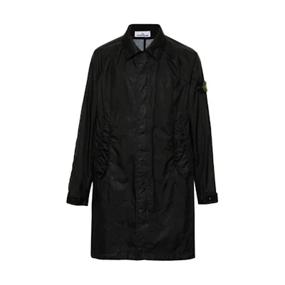 Stone Island SS24 Waterproof Lightweight Windbreaker Jacket Black Mens 801570323-V0029