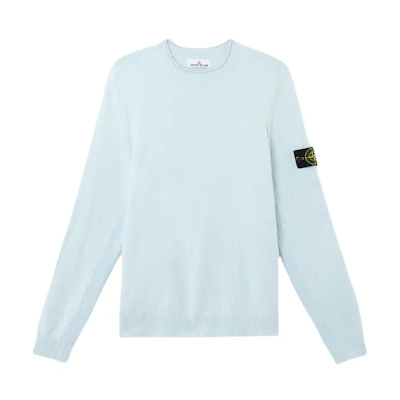 Stone Island SS25 Loose Crewneck Pullover Knit Sweater Light Blue K1S155100005-V0041