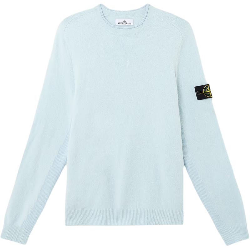 Stone Island SS25  Loose Crewneck Pullover Knit Sweater Light Blue K1S155100005-V0041 圖 2
