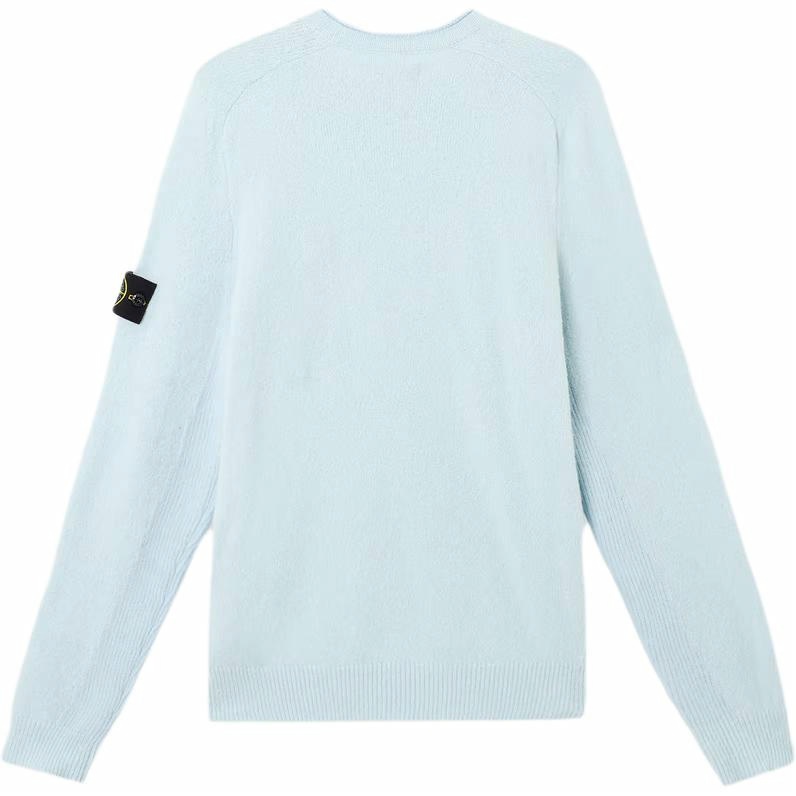 Stone Island SS25  Loose Crewneck Pullover Knit Sweater Light Blue K1S155100005-V0041 圖 3