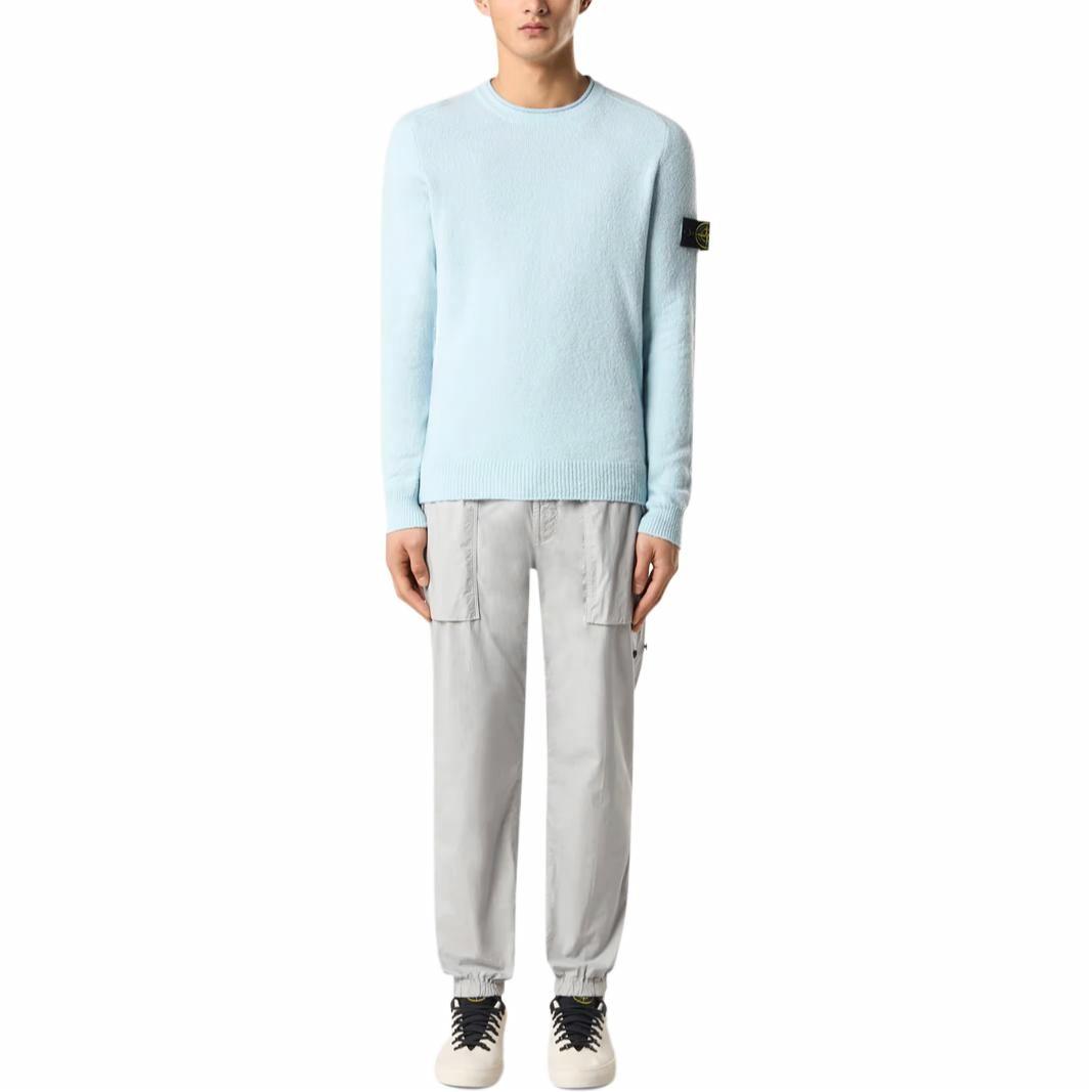 Stone Island SS25  Loose Crewneck Pullover Knit Sweater Light Blue K1S155100005-V0041 圖 4