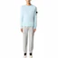 Shop Stone Island SS25 宽松圆领针织套头衫 浅蓝色 K1S155100005-V0041