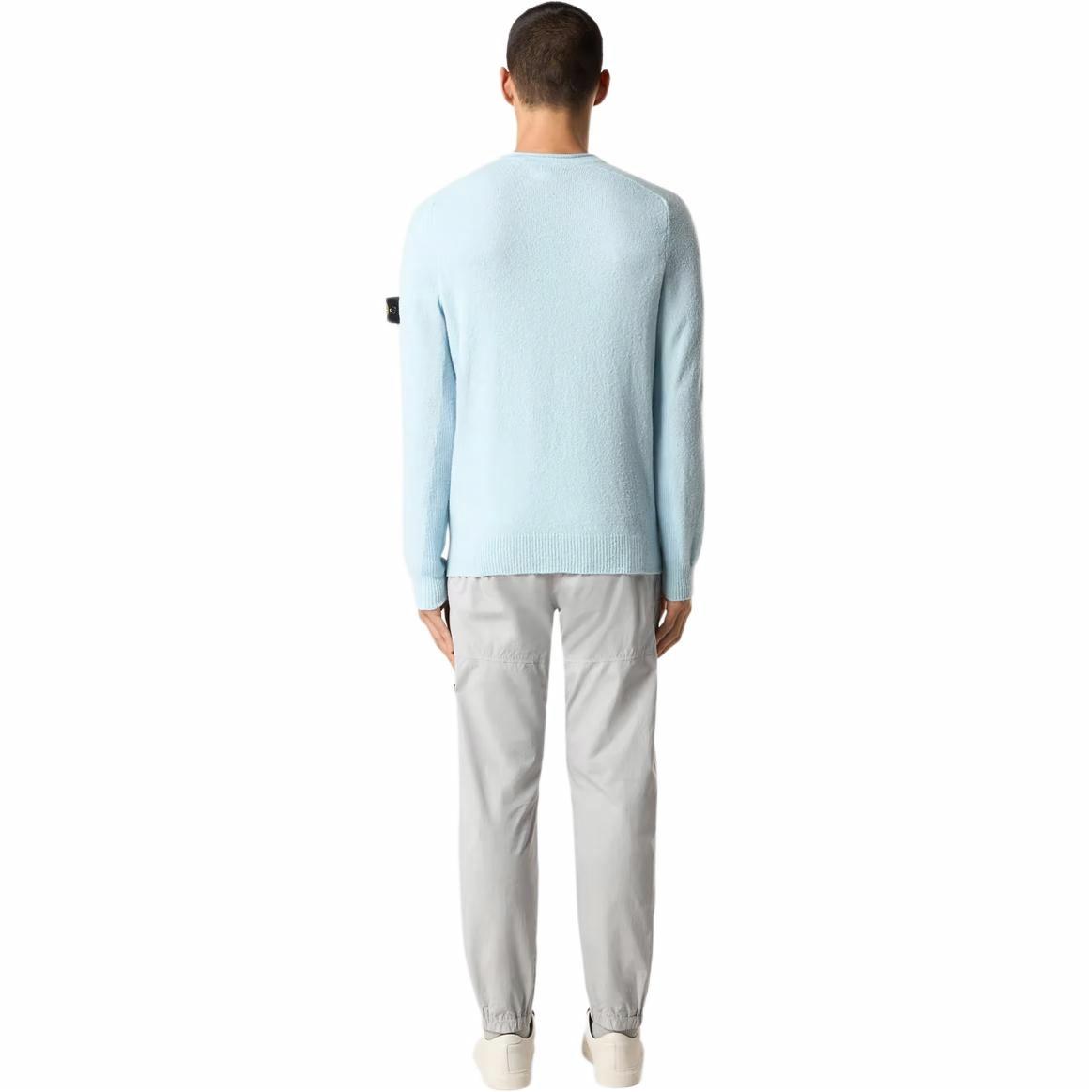 Stone Island SS25  Loose Crewneck Pullover Knit Sweater Light Blue K1S155100005-V0041 圖 5