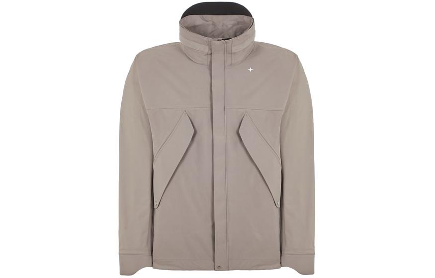 Stone Island Stellina Nylon Softshell Jacket Dove Gray - Star Embroidery 8015430G1-V0092
