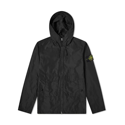 Stone Island Stone Island Patch Loose Fit Hooded Windbreaker Jacket Black SS21 741541122-V0029