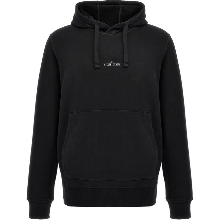 Stone Island Stone Island Solid Color Hoodie Men Black 811566488-V0029