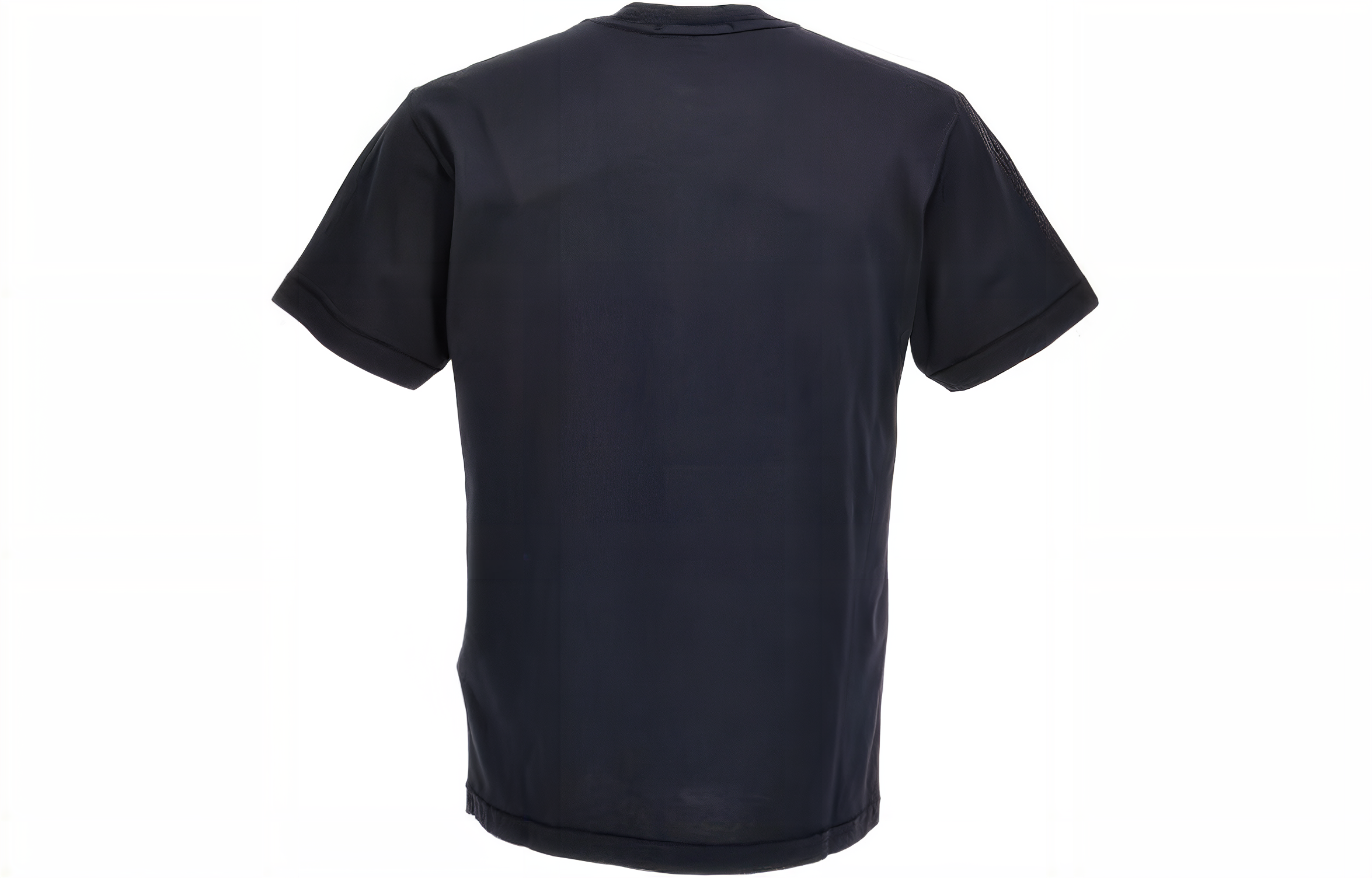 Lookbook STONE ISLAND Baju-T Logo Leher Bulat Warna Biru Lelaki 791524113-A0020