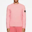 Shop STONE ISLAND Logo Crewneck Sweatshirt Lelaki Warna Solid. 7815532B9-V0083