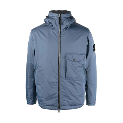 Stone Island Stone Island Solid Color Zip Hoodie Jacket Men’s Blue 771542446-V0024