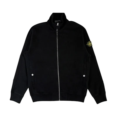 Stone Island Stone Island Solid Logo Patch Stand Collar Jacket Black 801565960-V0029