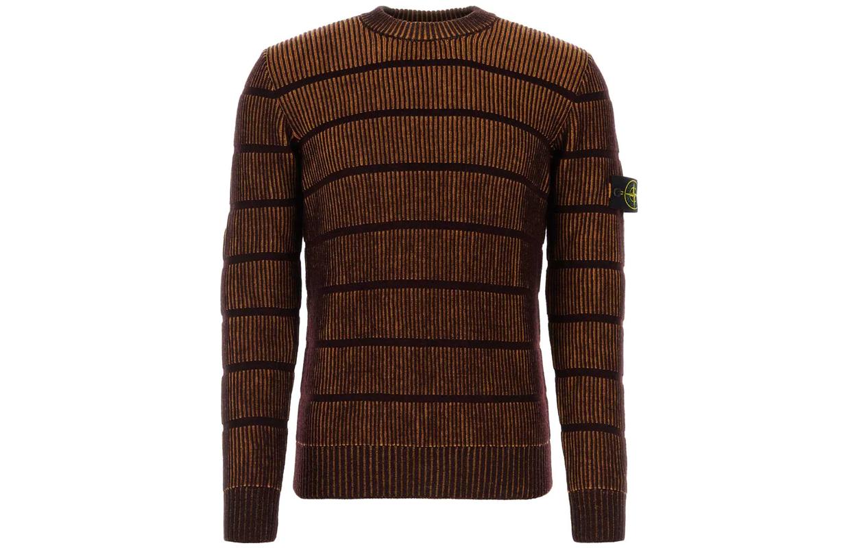 STONE ISLAND Striped Crew Neck Knit Long Sleeve Sweater Brown Men’s. 7915513D1-V0011 圖 2