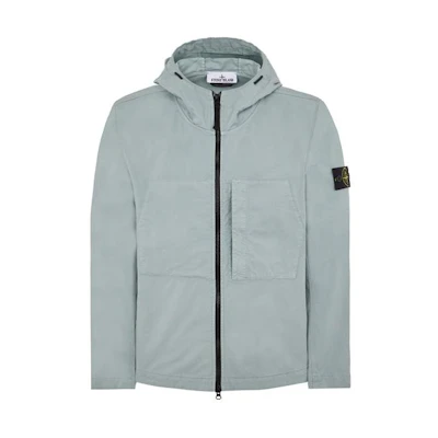 STONE ISLAND Supima® Light Blue Zip-Up Hoodie Jacket Unisex 781543310-V0041