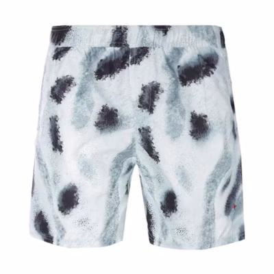 Stone Island Tie-Dye Elastic Waist Swim Shorts Green Loose Fit. 7615B04X8V0044