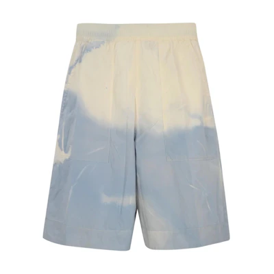 Stone Island Tie-Dye Print Relaxed Fit Shorts for Men - Blue. 8015L0695-V0040