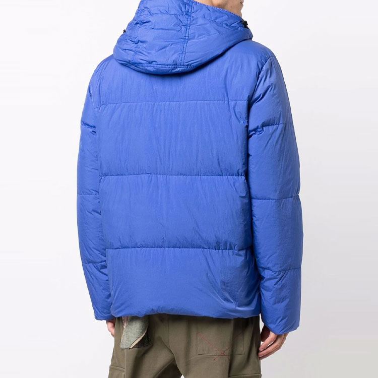 Stone Island Unisex Blue Solid Color Hooded Down Jacket. 751540123-V0043 圖 5