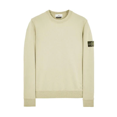 STONE ISLAND Unisex Crewneck Sweatshirt Solid Color Gray Mud 791563051-V0097