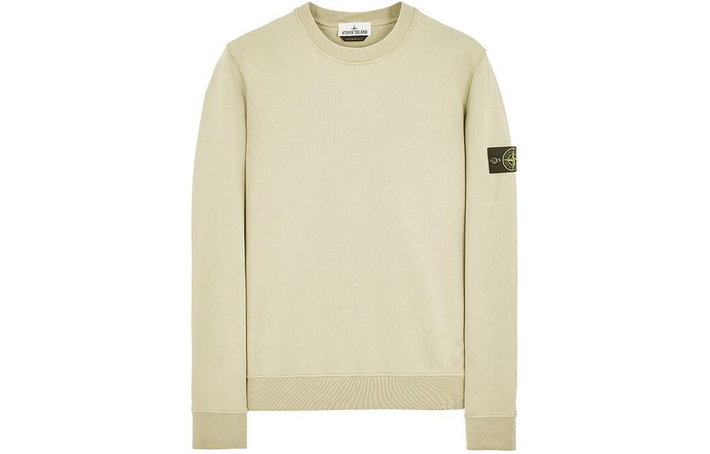 STONE ISLAND Unisex Crewneck Sweatshirt Solid Color Gray Mud 791563051-V0097 圖 2