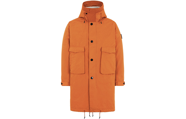 Order STONE ISLAND Unisex Jaket Parka Hooded Liner Boleh Tanggal - Jingga. 711570449-V0032