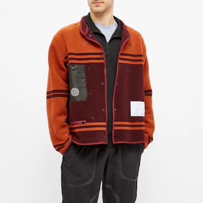 STONE ISLAND Unisex Jaket Parka Hooded Liner Boleh Tanggal - Jingga. 711570449-V0032 1