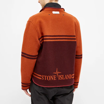 STONE ISLAND Unisex Jaket Parka Hooded Liner Boleh Tanggal - Jingga. 711570449-V0032 2