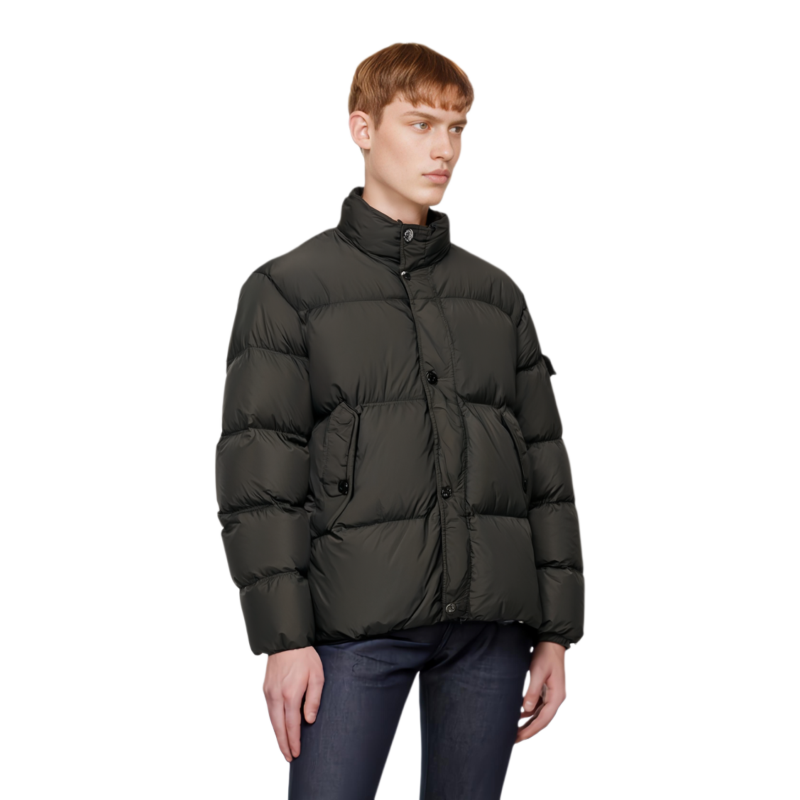 Stone Island Unisex High Collar Solid Color Zip-Up Puffer Jacket 811540123-V0062 圖 4