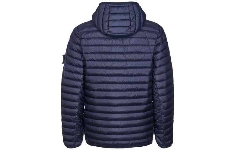 STONE ISLAND Unisex Solid Color Hooded Puffer Jacket Navy Blue Black. 791540324V0020 圖 3