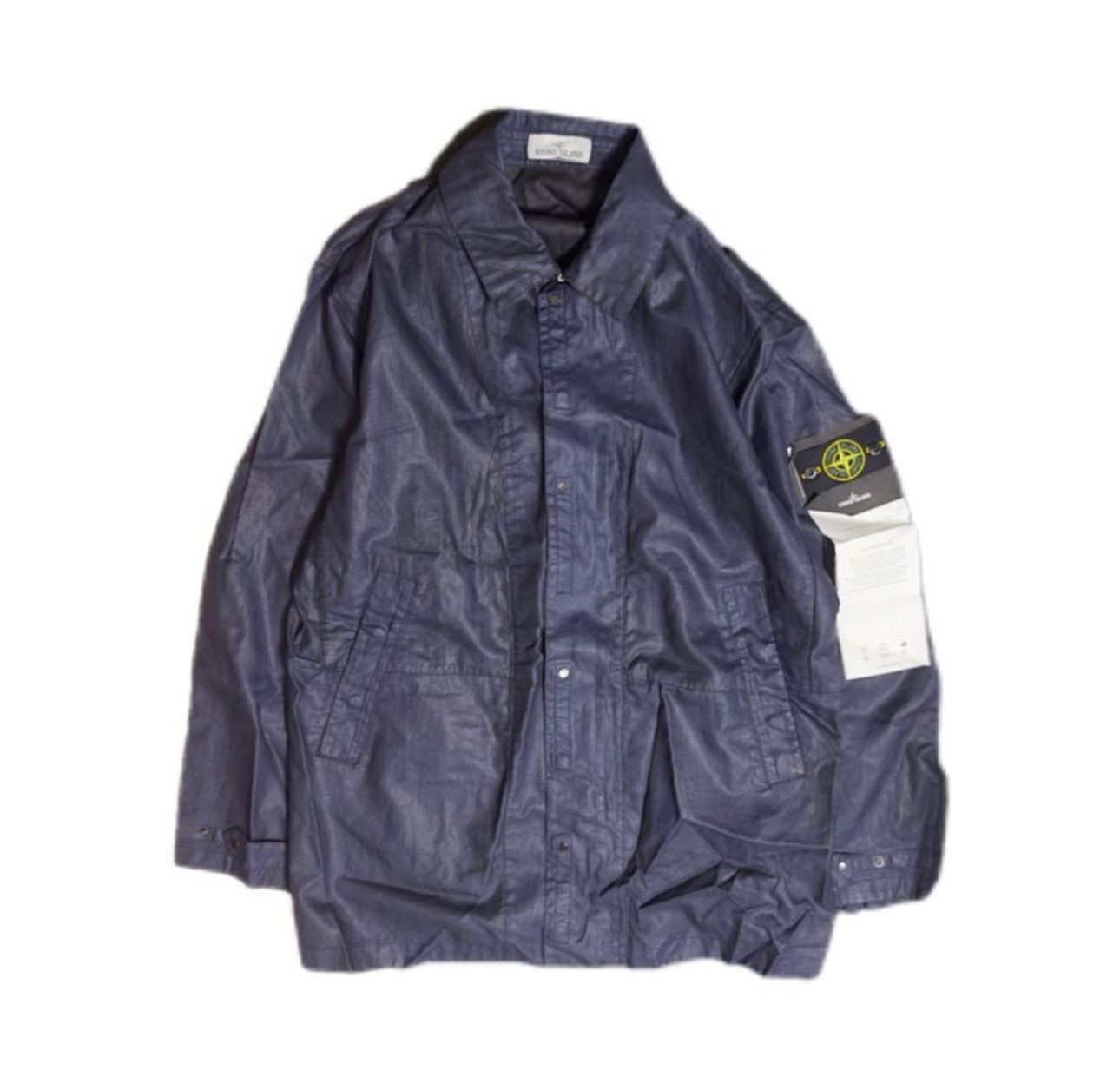 Stone Island Unisex Solid Color Zip-Up Jacket Navy Blue 701543933V1020