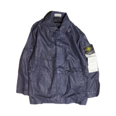 Stone Island Unisex Solid Color Zip-Up Jacket Navy Blue 701543933V1020