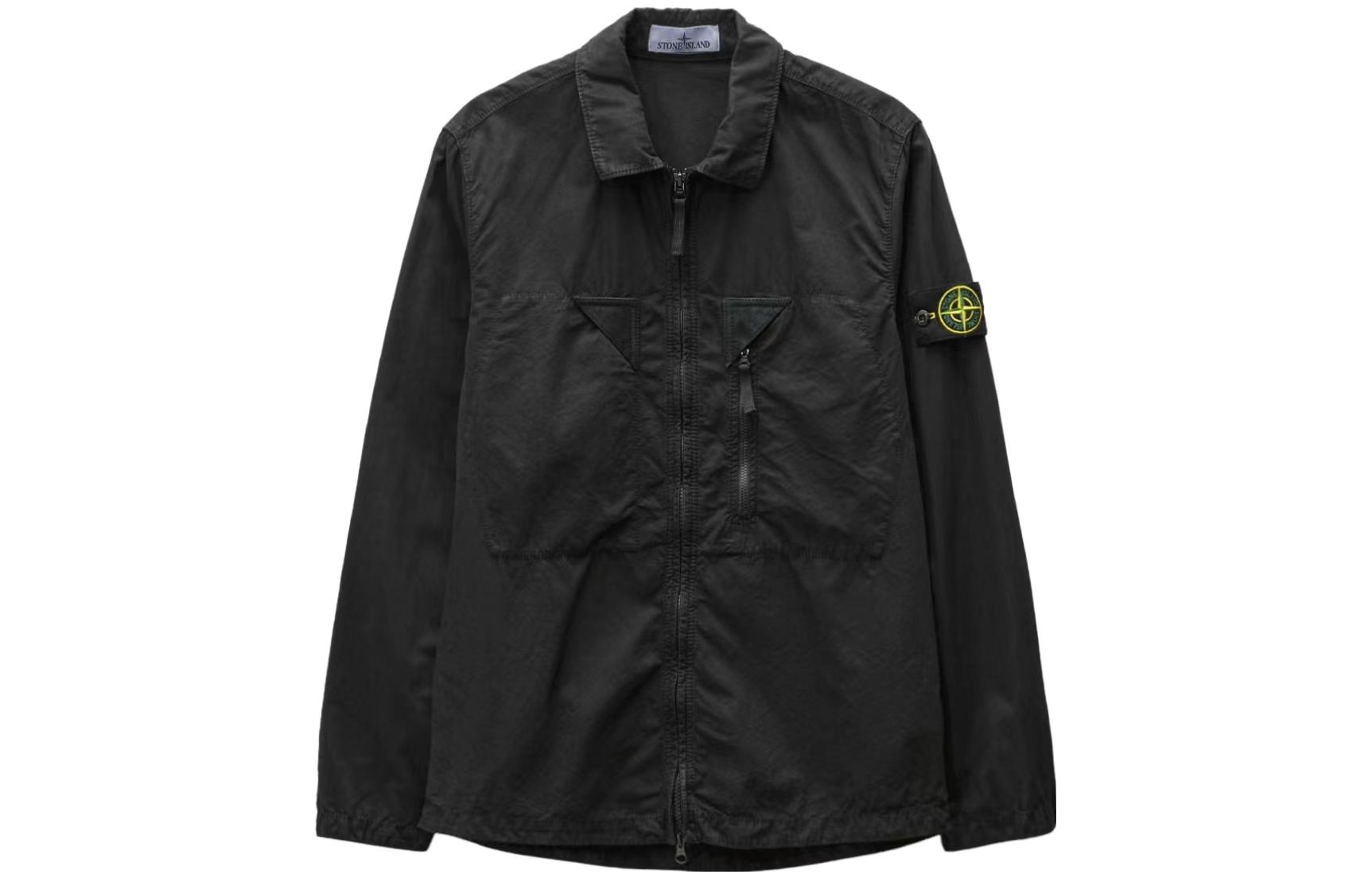Stone Island Washed Canvas Jacket with Side Zipper Pocket Unisex 7815106WN-V0129