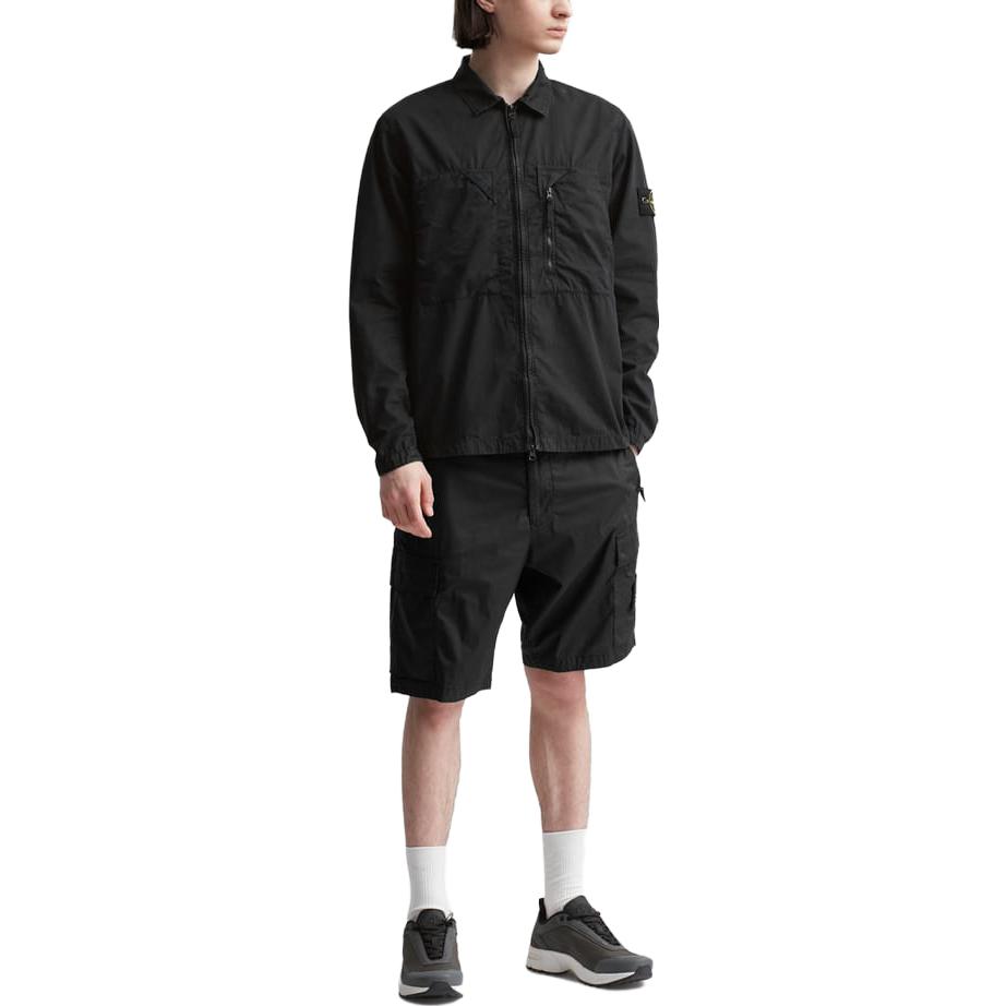 Stone Island Washed Canvas Jacket with Side Zipper Pocket Unisex 7815106WN-V0129 圖 4