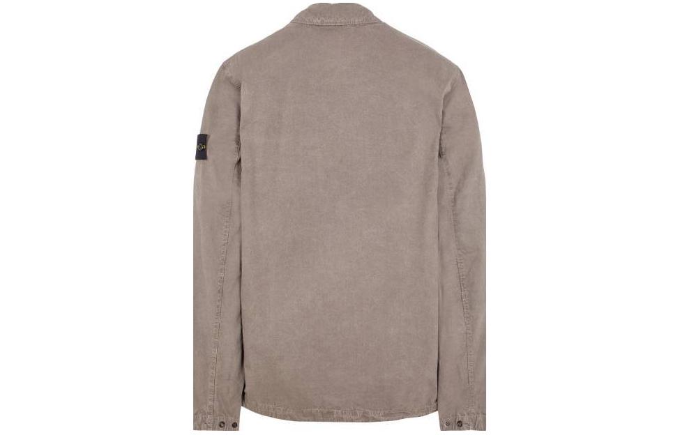 STONE ISLAND Washed Cotton Pocket Zip-Up Shirt Jacket Brown  Fashion. 8015119WN-V0192 圖 3