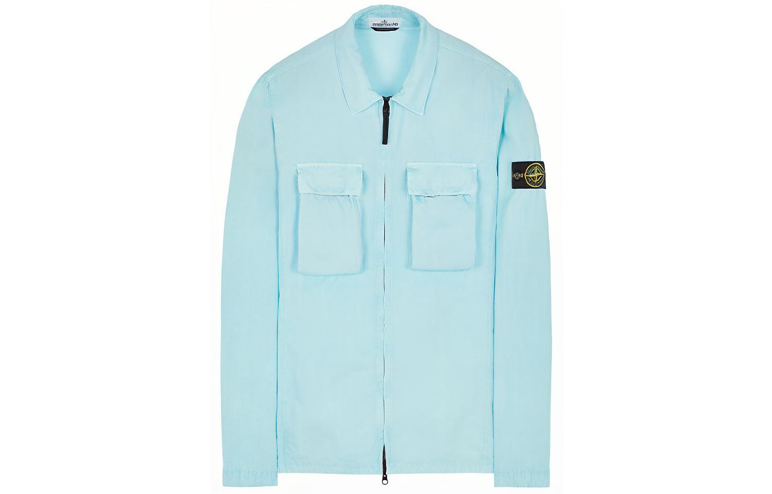 Stone Island Washed Long-Sleeve Jacket with Double Pockets 7615114WN-V0144
