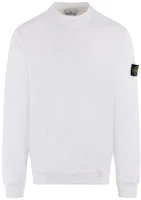 Stone Island White Crewneck Logo Patch Sweatshirt Long Sleeve Pullover 791561352-V0001 Stone Island White Crewneck Logo Patch Sweatshirt Long Sleeve Pullover 791561352-V0001