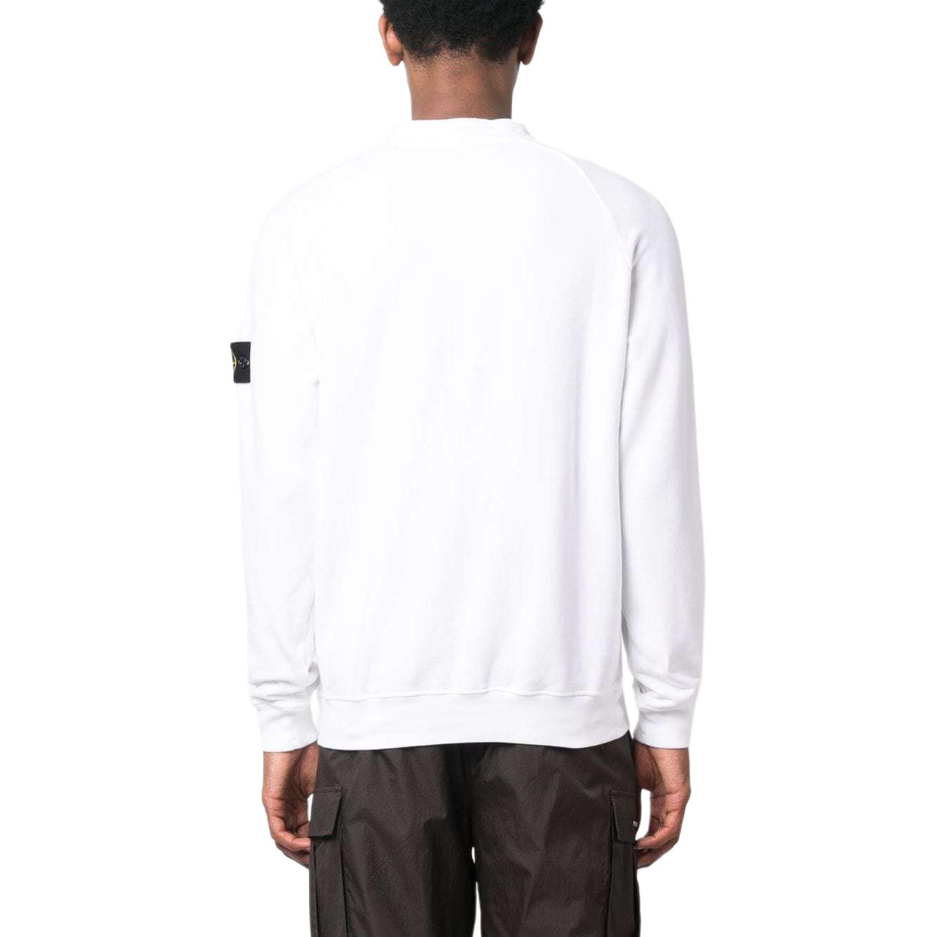 Purchase Stone Island 白色圓領徽標補丁長袖休閒運動衫 791561352-V0001