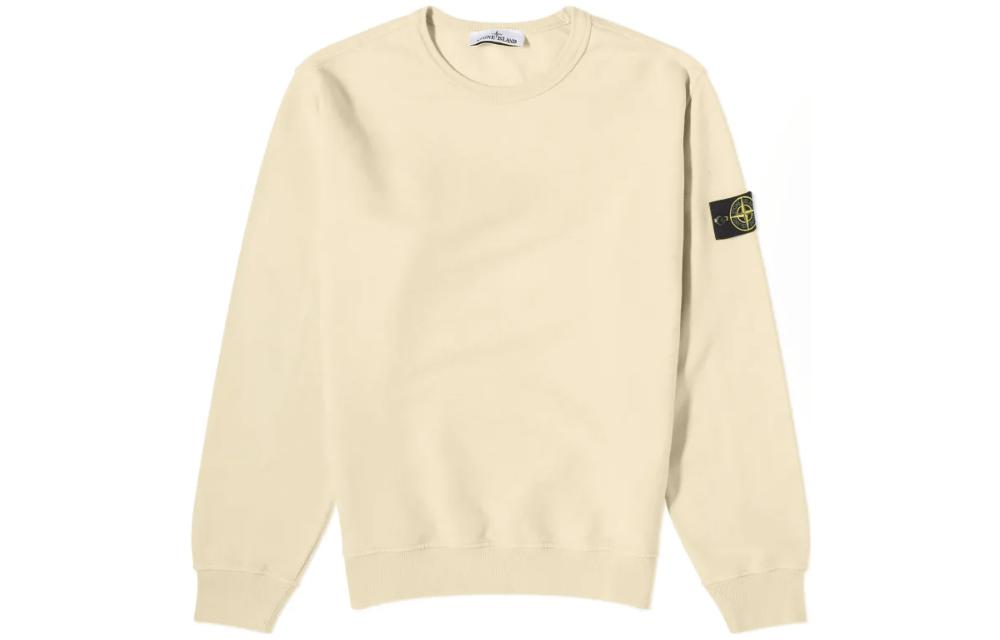 Stone Island White Crewneck Pullover Sweatshirt Casual Long Sleeve 791562420-V0091