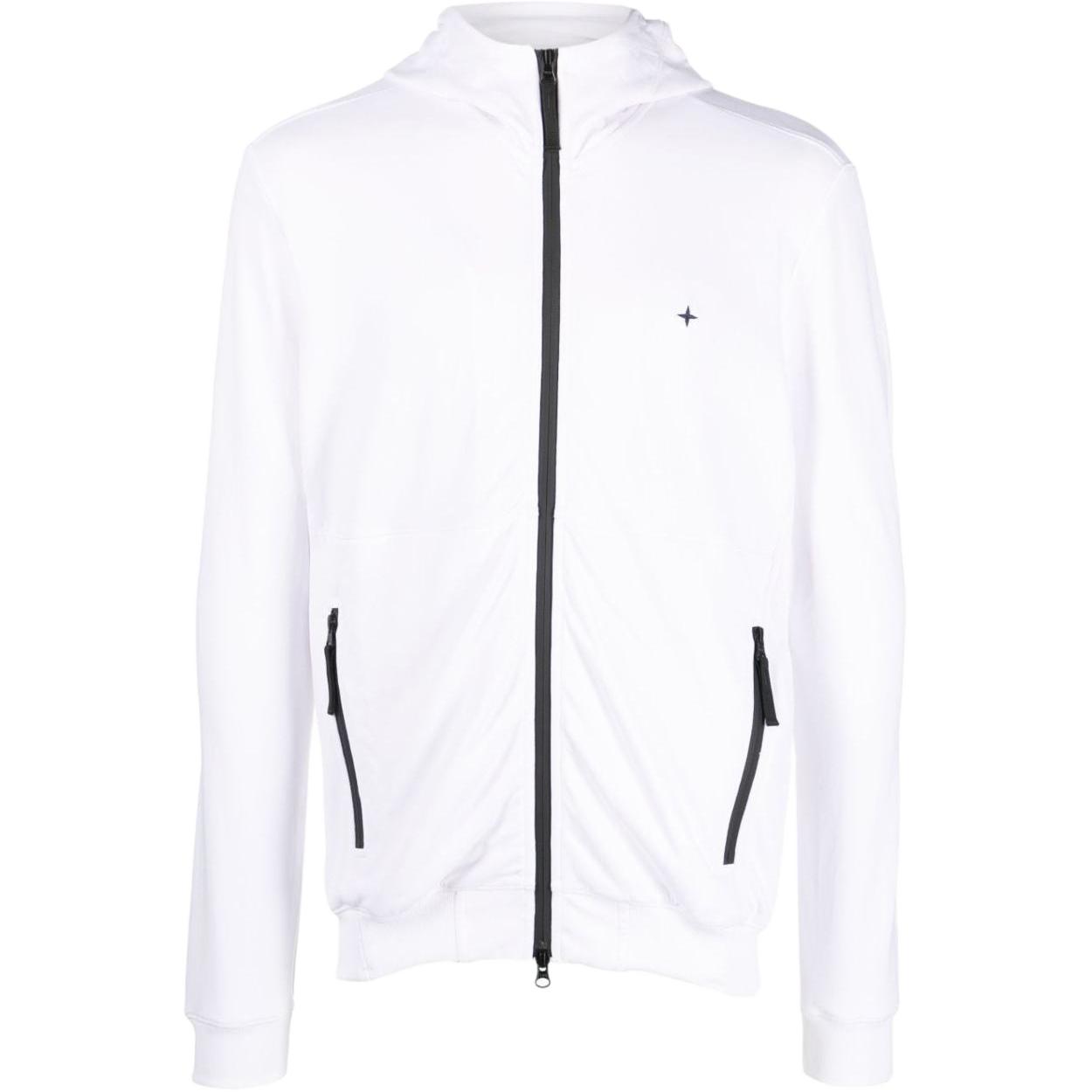 Stone Island White Hooded Casual Jacket 7815615G5-V0001