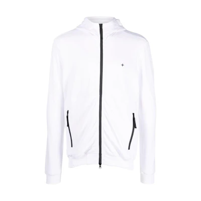Stone Island White Hooded Casual Jacket 7815615G5-V0001